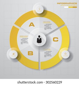 Abstract 3 steps infographis elements.Vector illustration.