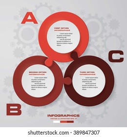 Abstract 3 steps infographis elements.Vector illustration.