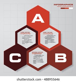 Abstract 3 steps infographis elements.Vector illustration.