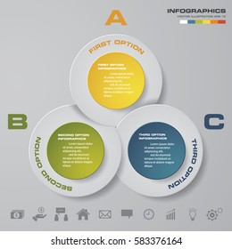 Abstract 3 steps infographis elements.Vector illustration.