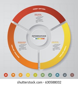 Abstract 3 steps infographis elements.Vector illustration.
