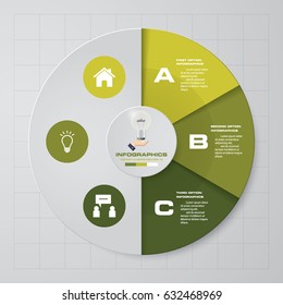 Abstract 3 steps infographis elements.Vector illustration.