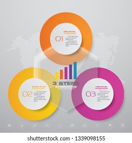 Abstract 3 Steps Presentation Chart Infographics Element. EPS 10.