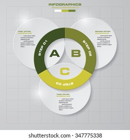 abstract 3 steps template with free space for your sample text&data. Vector Illustration