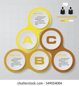 abstract 3 steps template with free space for your sample text&data. Vector Illustration