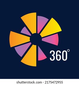 Abstract 360 degree logo design art