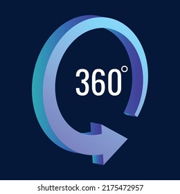 Abstract 360 degree logo design art