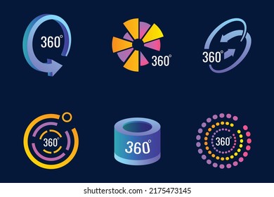 Abstract 360 degree logo design art