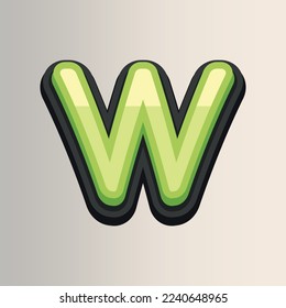 Abstraktes 3D-Alphabet und Symbolkunst