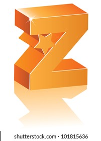 Abstract 3D Alphabet Letter Z Cube Symbol Icon Collection EPS 8 vector grouped for easy editing.