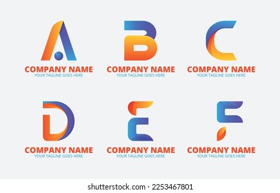 Abstract 3D Alphabet Logo Collection with Fulcolor Concept 