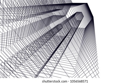 abstract 3d architecture