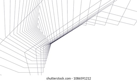 abstract 3d architecture