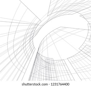 abstract 3d architecture