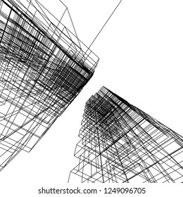 Abstract 3d architecture