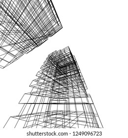 Abstract 3d architecture