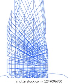 Abstract 3d architecture