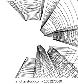 abstract 3d architecture