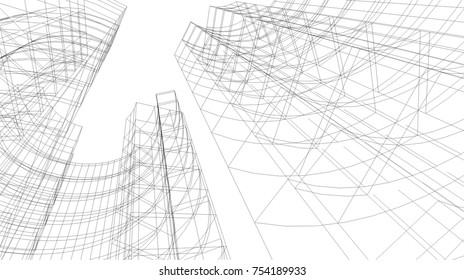 abstract 3d architecture