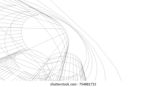 abstract 3d architecture