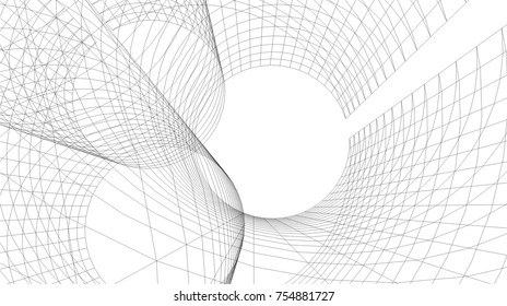 abstract 3d architecture