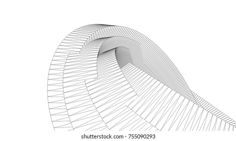 abstract 3d architecture