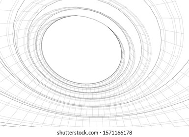 abstract 3d architecture building construction