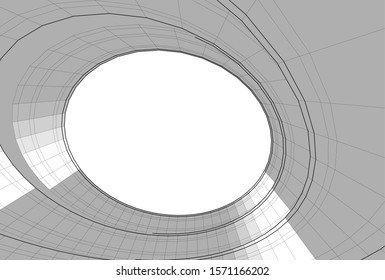 abstract 3d architecture building construction