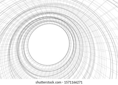 abstract 3d architecture building construction