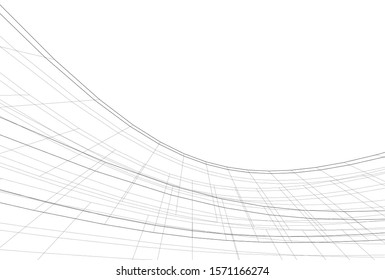 abstract 3d architecture building construction