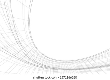 abstract 3d architecture building construction