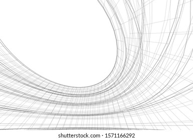 abstract 3d architecture building construction