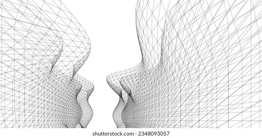 Resumen de la arquitectura 3d fondo geométrico 