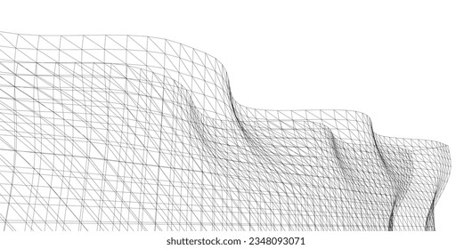 Abstract 3d architecture geometric background 