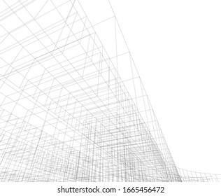 abstract 3d architecture, linear background