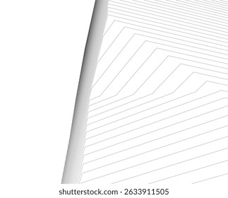 Abstract 3d architecture linear design