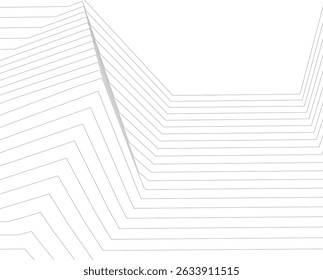 Arquitetura 3d abstrata design linear