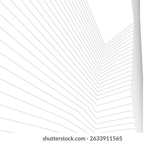 Abstractas diseño lineal de arquitectura 3D