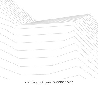 Abstraktes lineares Design der 3D-Architektur