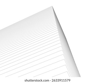 Arquitetura 3d abstrata design linear