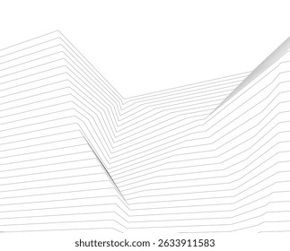 Abstraktes lineares Design der 3D-Architektur