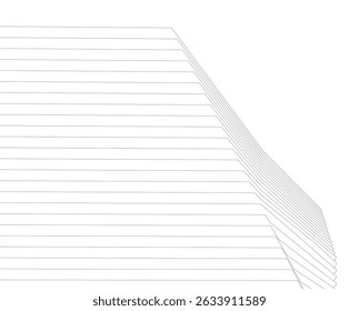 Abstract 3d architecture linear design