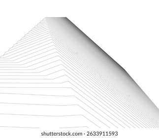 Arquitetura 3d abstrata design linear