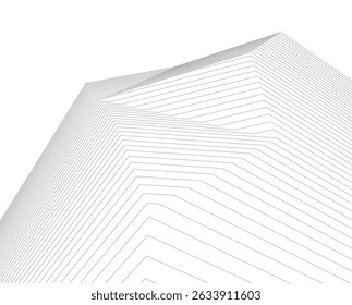 Abstractas diseño lineal de arquitectura 3D