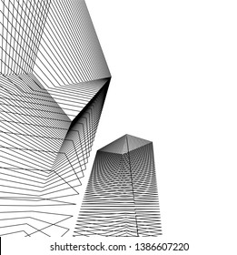abstract 3d architecture, vector background  
