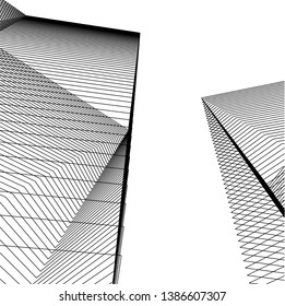 abstract 3d architecture, vector background  
