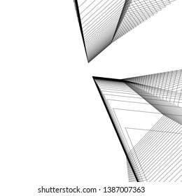 abstract 3d architecture, vector background  
