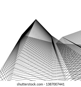 abstract 3d architecture, vector background  
