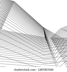 abstract 3d architecture, vector background  
