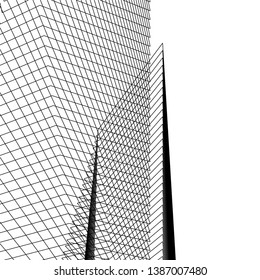 abstract 3d architecture, vector background  
